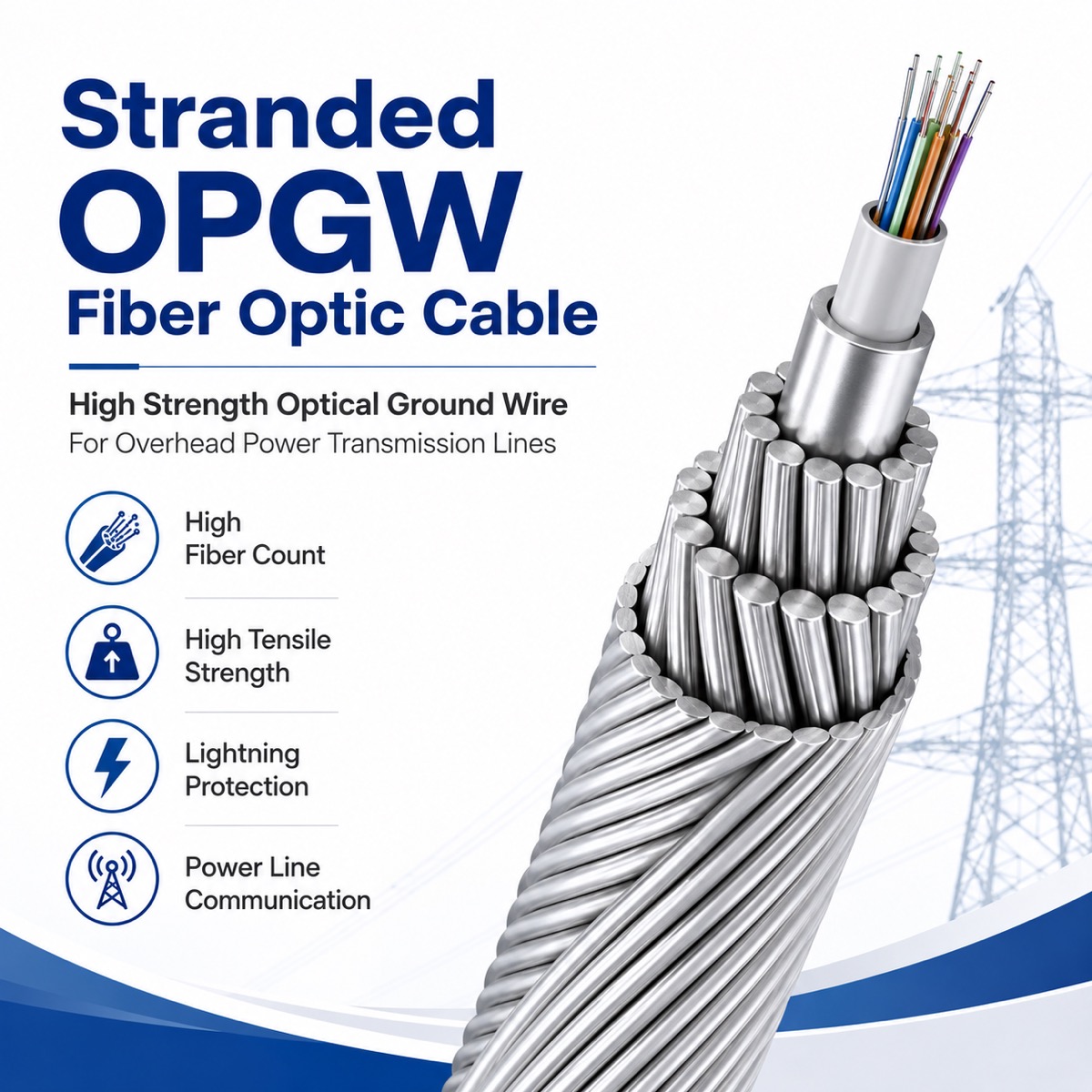 Stranded OPGW Fiber Optic Cable
